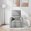 vidaXL Massage Recliner Chair - Manual Recline, 6-Point Vibration, Side Pocket, Light Gray Fabric, Wood/Metal Frame - 3 of 4
