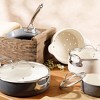Bloomhouse 12 Piece Aluminum Enamel Cookware Set w/ Non-stick Non-toxic Ceramic Interior and Ceramic Steamer Insert - Stone Grey - 4 of 4
