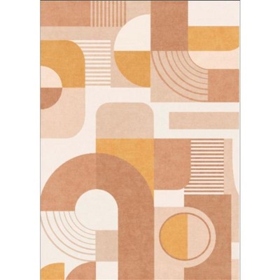 Area Rugs for Bedroom Modern Geometric Print Rugs Soft Low Pile Non Slip Indoor Rug for Playroom Dorm