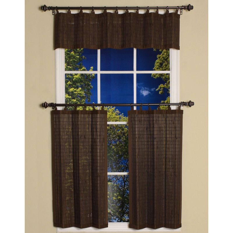 2pk 24"x36" Light Filtering Rayon From Bamboo Window Curtain Tiers - Versailles, 4 of 7