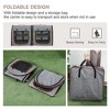 Munora 39" Portable Twin Compartment Cat Show House, Soft-Sided Pet Kennel with Removable Cushions & Storage Bag - Light Gray - 4 of 4