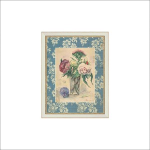 Petal Lane 7"x9" Zacharie Astruc Flowers in Vase Beaded Brass Framed Wall Art Cream - 1 of 4