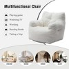 QingMoon Bean Bag Chairs, Teddy Fabric Lazy Sofa, Single Leisure Couch with Ergonomic Backrest and Arms for Living Room,Bedroom - 4 of 4