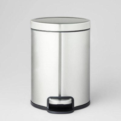 at Home 30L Stainless Steel Trash Can with Bonus 5L Trash Bin