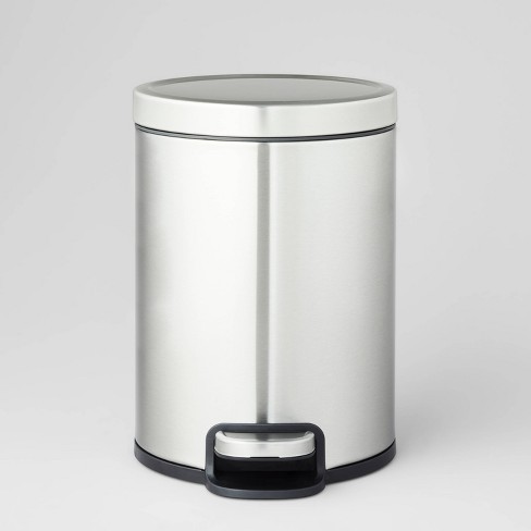 at Home 30L Stainless Steel Trash Can with Bonus 5L Trash Bin