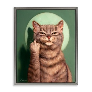 Stupell Industries Cat & Middle Finger, 17" x 21" - 1 of 4