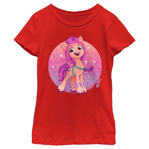 Girl s My Little Pony A New Generation Sunny Starscout T Shirt Red Large