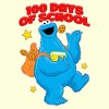 Men's Sesame Street Cookie Monster 100 Days of School T-Shirt - image 2 of 4