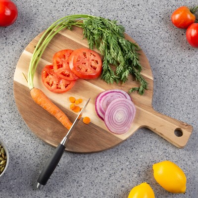 Classic Acacia Wood 3-Piece Cutting Board Set with Handles
