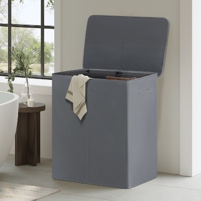 WOWLIVE 154L Laundry Hamper with Lid and 2 Removable Bags, Tall Collapsible Basket