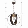 Crystorama Lighting Luna 1 - Light Chandelier in  English Bronze/Antique Gold - 4 of 4