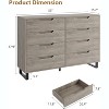 Drawer Dresser with Adjustable Legs - Waterproof MDF Top, Rustic Modern Design, Anti-Tip Safety & Easy Assembly - 2 of 4