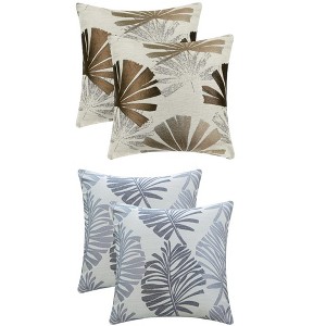 REGALWOVEN 4 Pcs Leaves Pattern Decorative Throw Pillow Covers for Home Decor 18" x 18" - 1 of 4