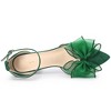 Allegra K Women's Bow Knot Pointed Toe Block Heel Pumps - 4 of 4