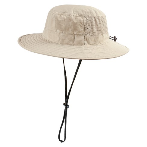 Tirrinia Kids Boonie Sun Hat Fishing Safari Wide Brim Hat Ages 5 15 Bucket Hats with UPF 50 UV Protection Boys Girls for Hiking Beach Tan