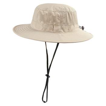 Tirrinia Kids Boonie Sun Hat Fishing Safari Wide Brim Hat Ages 5-15, Bucket Hats with UPF 50+ UV Protection Boys Girls for Hiking Beach