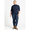 ELOQUII Women's Plus Size Sleek Funnel Neck Elbow Sleeve Sweater - 4 of 4