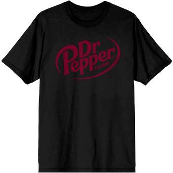 Dr. Pepper Est. 1885 Maroon Logo Men's Black Graphic Tee
