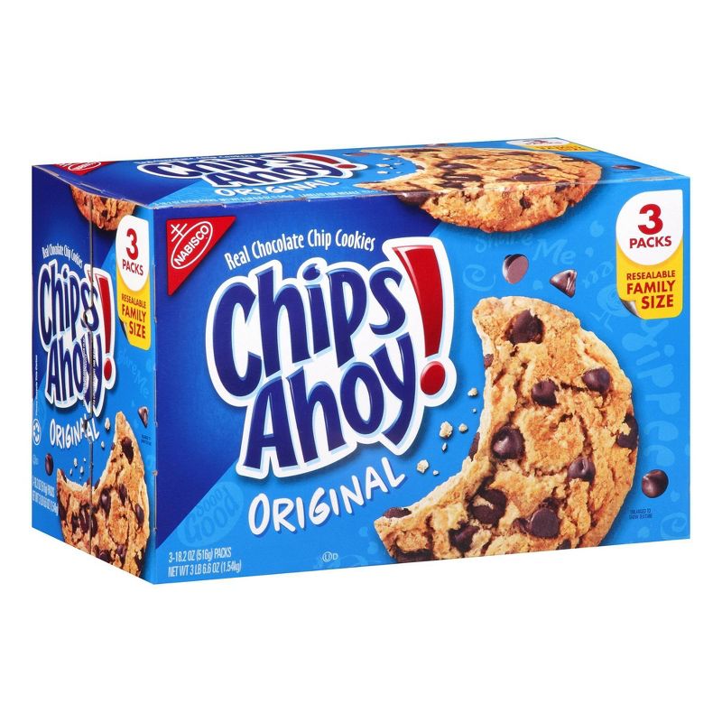 Nabisco Chips Ahoy! Original Chocolate Chip Cookies Family Size - 54.6oz/3pk, 3 of 6