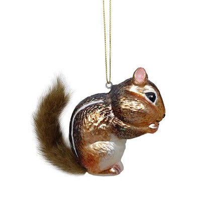 Chipmunk Glass Christmas Tree Ornament| OrnamentallyYou
