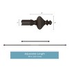 Hastings Home 1-Inch Curtain Rod - Decorative Modern Turned Finials & Hardware - 66-120-Inch (Bronze) - 2 of 4