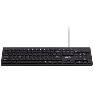 Monoprice Low-Profile Spill-Resistant Silent Keyboard – Membrane Water-Resistant Coating 10 Million Keystrokes - Workstream Collection - 1 of 4