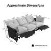 Color Blocked Electric Reclining Sectional Sofa with Storage Box - 3 of 4