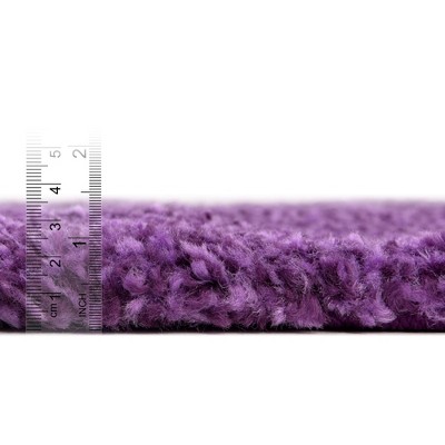 Violet 5' x 7' Solid Shag Synthetic Area Rug