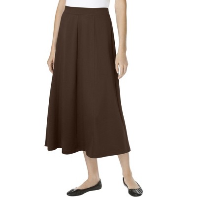 Woman Within Women's Plus Size Ponte Knit A-Line Skirt