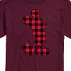 Men's - Disney - Mickey Plaid Silhouette Short Sleeve Graphic T-Shirt - 2 of 4