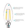 Luxrite 4W Vintage Candelabra LED Bulbs Dimmable, 400 Lumens, 3000K Soft White, 40 Watt Equivalent, UL Listed, E12 Base 6 Pack - 2 of 4