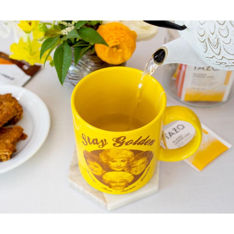 Silver Buffalo The Golden Girls "Stay Golden" Gold Ceramic Coffee Mug | Holds 20 Ounces, 4 of 7