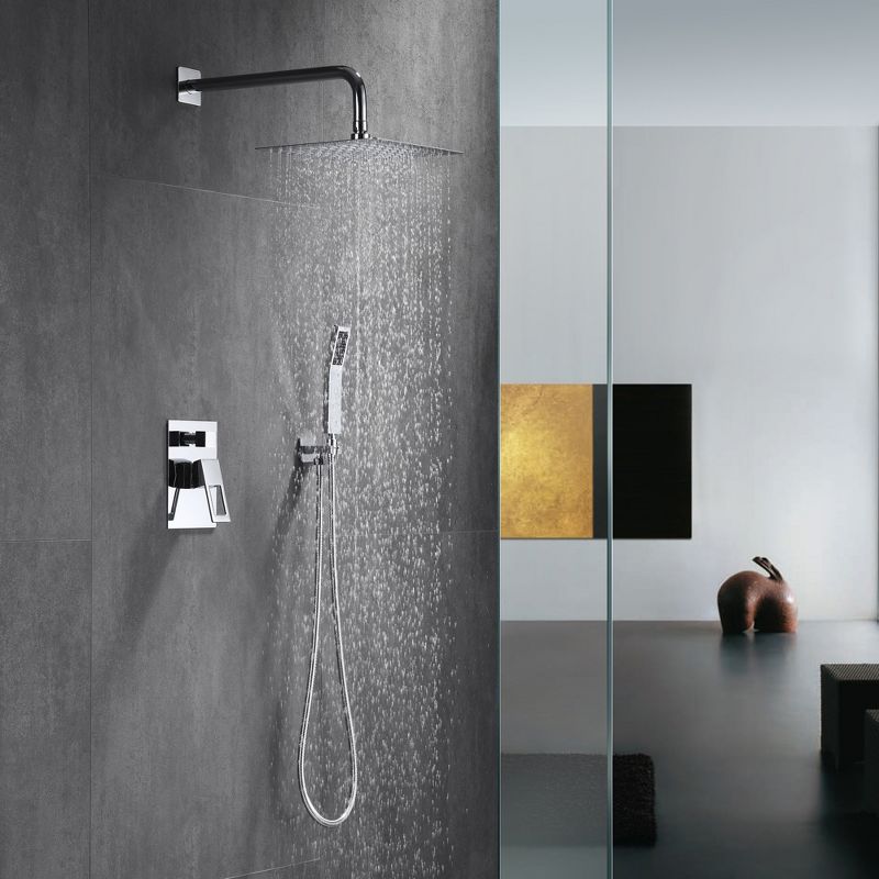 Sumerain Shower System Rain Shower, Shower Trim  Kit with Brass Pressure Balance Valve, Chrome, 2 of 17