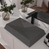 CASAINC 27.5 Inch Artistic Vanity Bathroom Sink Concrete Countertop with X-shaped Drainage Line - 3 of 3