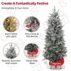 3/4.5FT Christmas Tree with 85 Lights & 8 Lighting Modes, Pre-Lit Artificial Christmas Tree with Red Berries & Sleigh Base - 4 of 4