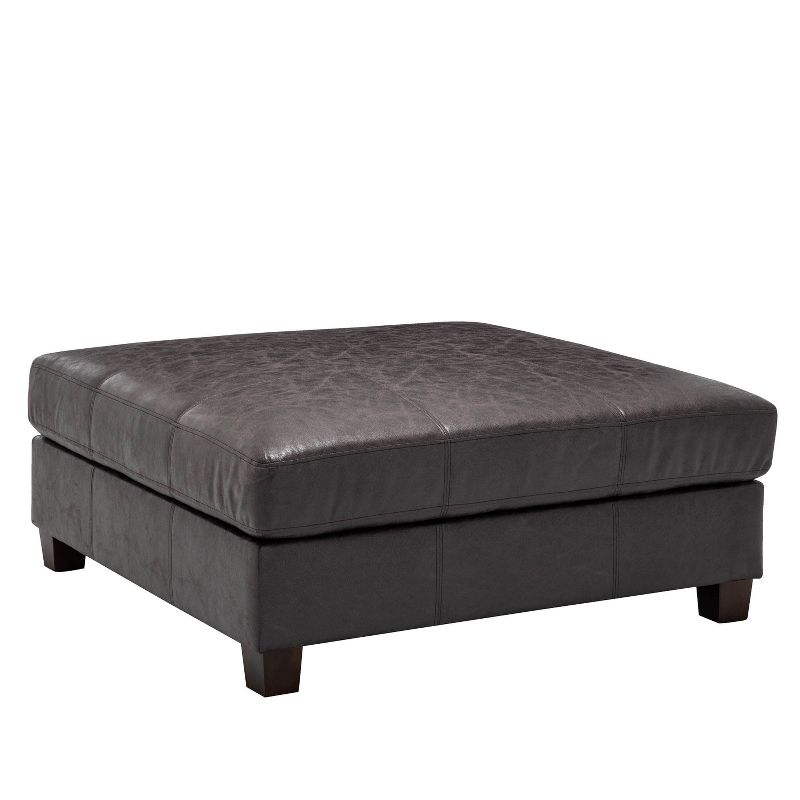 40" Rectangle Ottoman with Pillowtop and Exposed Stitching - WOVENBYRD, 3 of 10