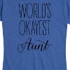 Women's - Instant Message - World's Okayest Aunt Short Sleeve Graphic T-Shirt - 2 of 4