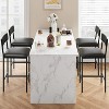 Garvee Bar Stools Set, Upholstered Bar Stool with Backrest and Footrest, Kitchen Barstools for Island,Counter Bar, Easy Assembly - 2 of 4