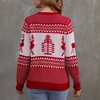 Coolmee Women's Ugly Christmas Tree Reindeer Holiday Knit Sweater Pullover - 4 of 4