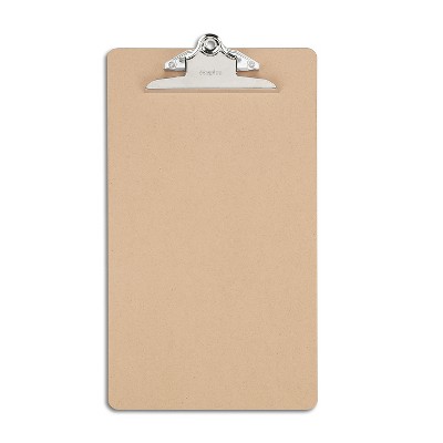 Universal Plastic Clipboard with Low Profile Clip, 1/2 Cap, 8 1/2 x 11, Translucent Black