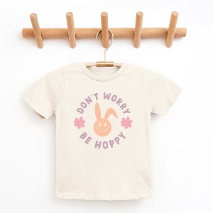 The Juniper Shop Don't Worry Be Hoppy Bunny Toddler Short Sleeve Tee - 1 of 2