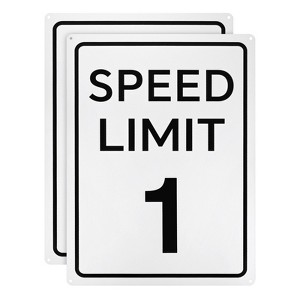 Unique Bargains Aluminum Weather Resistant Waterproof Rust Free Traffic Sign 2 Pcs - 1 of 4