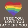 Adult Design By Humans I See You, I Love You, I Accept You Pride By AtlasNasStore Racerback Tank Top - 2 of 2