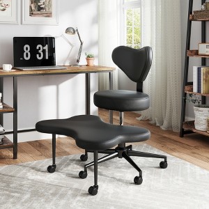 Pinmoco Office Chair Ergonomic Cross-Legged Desk Chair with Height Adjustable Wheels Meditation Chair - 1 of 4