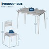 Dining Table Set for 4, Kitchen Table with Upholstered Chairs Dinning Table for Kitchen, Compact Set for Small Spaces, Apartment - 4 of 4