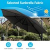 CAVINAS 11 FT Heavy-Duty Cantilever Umbrella Round Giant Umbrella Durable Shade Solution for Gardens and Patios (Base Not Included), Gray - 3 of 4