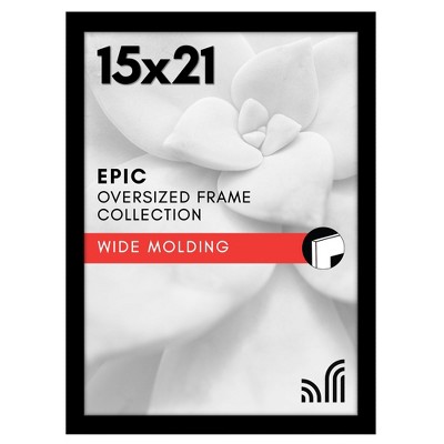 Americanflat 15x21 Picture Frame with Polished Plexiglass - Black Picture Frame - Epic Collection - Black