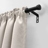 Lumi Home Furnishings 4pk 4.4" Steel Single Curtain Rod Bracket Matte Black - 2 of 4