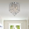 13" x 13" x 10" Crystal and Metal Orchid Jannings Ceiling Light with Drum Shade Silver - Warehouse Of Tiffany: ETL Listed - 2 of 3