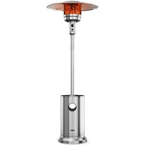 East Oak 31.9" x 86.6" 48000 BTU Torch Patio Propane Outdoor Portable Heater Stainless Steel Finish: Iron Frame, 10ft Heat Radius - 1 of 4